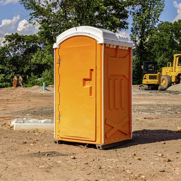 how often are the portable restrooms cleaned and serviced during a rental period in Todd Mission TX